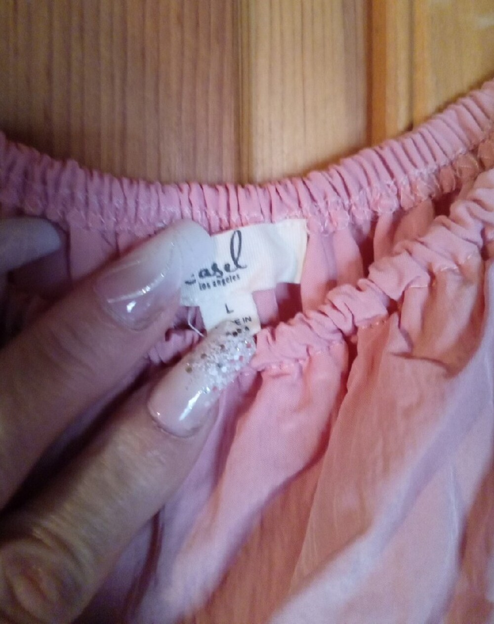 Pink Off-Shoulder Ruffle Belted Romper - Picture 2 of 2